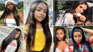 Best Lace Front Wigs | Ms Sunlight 360 Lace Frontal Wigs | Pre Plucked Straight Human Hair Wigs