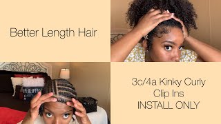 3C/4A Kinky Curly Clip Ins| Better Length| Install Only
