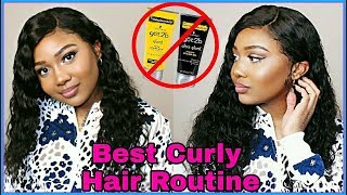 I Laid This Wig Without Got2Bglued Omg! Curly Hair Routine For Wigs! | Premier Lace Wigs