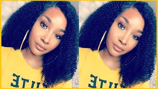 Super Natural Kinky Curly 13X4 Lace Front Wig| Ft. Mscoco Hair