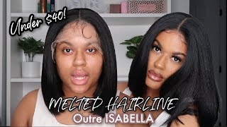 Under $40! | *New* Outre Synthetic Melted Hairline Hd Lace Front Wig Isabella Install + Review