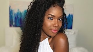 No Glue/Tape/Sew 360 Lace Frontal Install! | Step By Step | Chinalacewig Review | Nia Hope