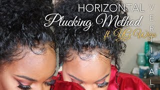 Horizontal + Vertical Plucking Method = Realistic Hairline | Wig Up-Do/Bun Ft. Yg Wigs 360