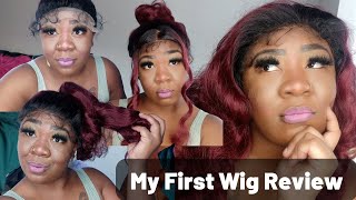 Bare With Me | Akeely High Bun Burgundy| Divatress | Sensationnel Cloud 9 What Lace Wig