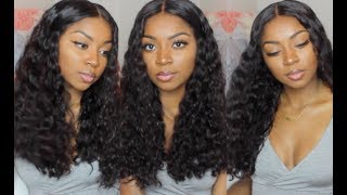 Installing + Defining My Water Wave Glueless Lace Frontal Wig | Beaufox Hair Aliexpress