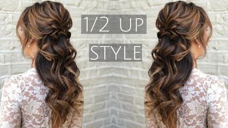Live With Pam! Gorgeous Half Up Half Down Bridal Hair Tutorial!