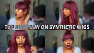 Top Knot Bun On Synthetic Wigs | Outre Wig Ariel