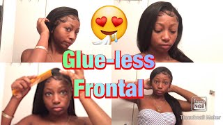 Lace Front Wig Install And Hairstyles // No Glue