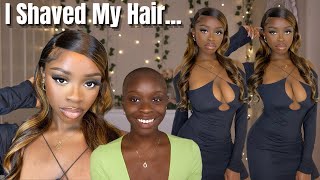 Highlight Wig Install On My Bald Head | Pre Bleached, Pre Plucked Lace Frontal Wig | Omgherhair