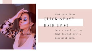 How To : A Quick & Easy Updo(Bun) Affordable Hair || For Beginners||Frontal Wig Hairstyles||