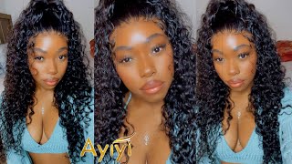 The Most Natural Transparent Lace Frontal Ever! | 13X6 Water Wave Wig Install | Ayiyi Hair