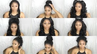 8 Easy Heatless Protective Hairstyles On A 360 Lace Frontal Sew In + Natural Realistic Hairline