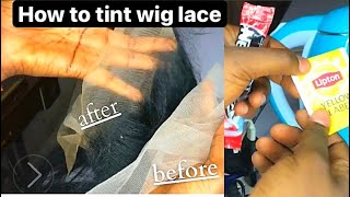 How To Tint Your Wig Lace Using Coffee And Lipton / How To Sew 360 Wig