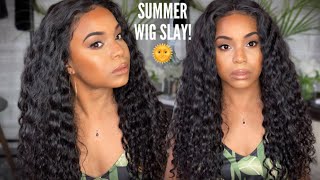 Watch Me Slay This Water Wave Wig! Mslynn Hair 360 Lace Wig | Wine N Wigs Wednesdays | Alwaysameera
