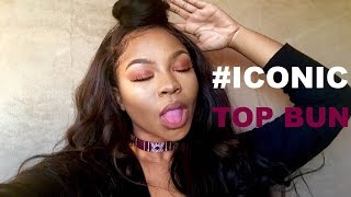 Iconic Top Knot Hair Tutorial On Lace Front Wig