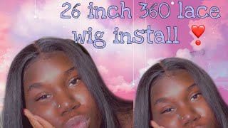 Affordable 26 In’ Straight 360 Wig Ft Ueenly Hair❣️
