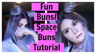 Fun Buns/Space Buns Hair Tutorial On Wig! | Mariah Mclean