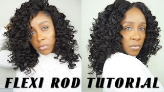 How To: Flexi Rod Set On Kinky Straight 360 Frontal Wig | Omgqueen Hair