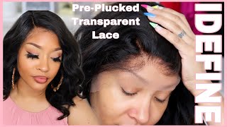 Most Natural Wig!!  Transparent Pre-Plucked Lace Frontal Wig Review| Ft. Idefine Wigs