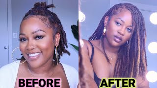 Diy Loc Extensions Installation // Adding Length To My Locs // Very Detailed