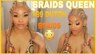 Super Affordable Dutch Braid Wig| Ft. Braids Queen
