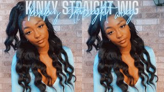 The Best Kinky Straight Hair Ever!!! || 360 Lace Front Kinky Straight Wig Ft. Atina Hair