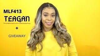 Bobbi Boss Synthetic Hair 360 13X4 Glueless Frontal Lace Wig- Mlf413 Teagan +Giveaway -/Wigtypes.Com