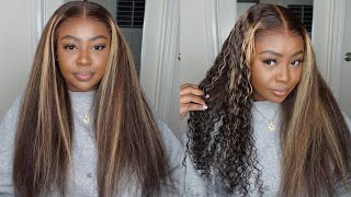 *New* Clear Crystal Lace Ombre Highlight Lace Front Wig | Ft Atina Hair