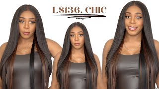 Motown Tress Synthetic Hair Hd Invisible Lace 13X6 Faux Skin Wig - Ls136 Chic --/Wigtypes.Com