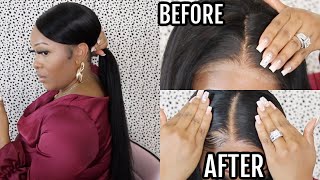 Must Watch  Undetectable Frontal Look Like Leave Out | 360 Lace Wig Install Ft Wowebony
