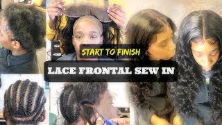 Bald Cap Method + Lace Frontal Sew In | Start To Finish