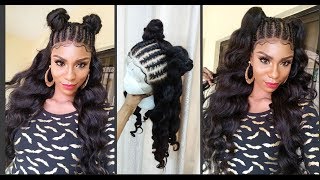 How To: Space Bun On Glueless Frontal Wig Ft. Alibele Hair