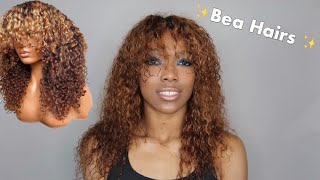 Ready To Wear Blonde Bang Curly 360 Frontal Wig--Beahairs.Com