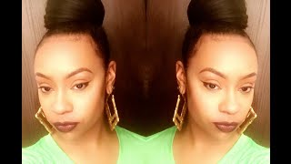 Natural Bun Tutorial Ft Brazilian Knot 360 Weft | Changing The Weave Game With This One!