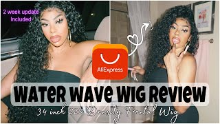 Aliexpress 34 Inch Water Wave Wig Review | Sdamey Hair