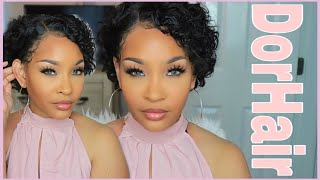 Super Cute Curly Pixie Wig Review| Ft. Dorhair.Com