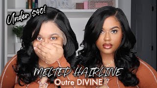 Under $40! | *New* Outre Synthetic Melted Hairline Hd Lace Front Wig Divine Install + Review