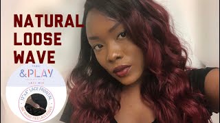 New! Outre & Play 360 Lace Wig: Natural Loose Wave (Detailed)