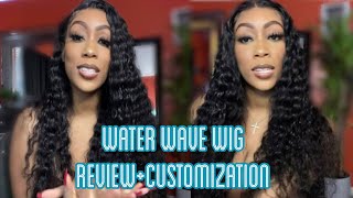 Best Curly Hair Ever! Wigirl 30 Inch Water Wave Wig Review + Customization Tutorial Aliexpress Hair