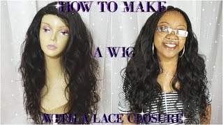 How To Make A Wig ( 3 Bundles & A Lace Closure ) Aliexpress Wonder Beauty Initial Review