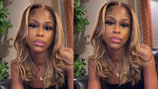 Very Quick & Easy Install Highlight Honey Blonde 360 Lace Wig Ft. Superbwigs