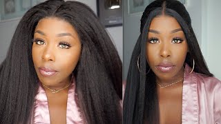 How-To Finesse A Kinky Straight Wig! Super Natural Realistic Hairline 360 Lace Front Wig, Omgherhair