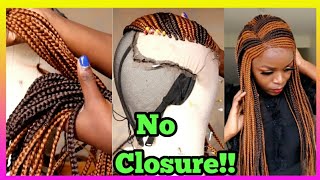 No Closure How To Make A Side Part Braided Wig.