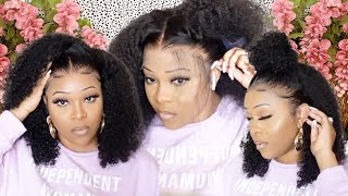 This Lace Wig Looks So Good & Natural || How To Install And Style Curly 360 Lace Wig | Rpghair