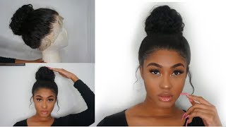 How To Put Your 360 Lace Wig Up Into A Messy Bun | Eva Wigs | Roshanna