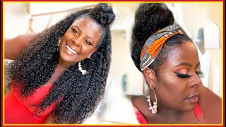 Hide A Half Wig || Easy & Quick Half Updo || Ft Donmily Hair