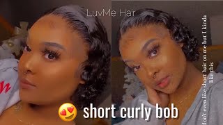 Short Curly Bob 13X6 Frontal Wig Install | Luvmehair | It’S Giving Scalp