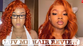 Luv Me Hair Review | Ginger  Orange Glue-Less  Frontal Lace Wig