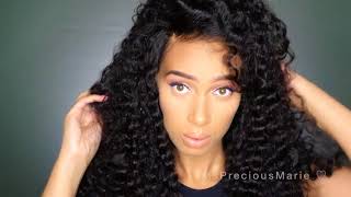 My Crowned Wigs Spanish Curl Review  Pre Plucked 360 Lace Wig