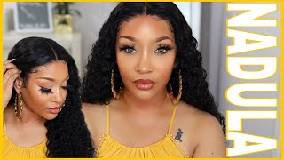 Affordable Soft Curly Lace Transparent Lace Frontal Wig Ft. Nadula Hair